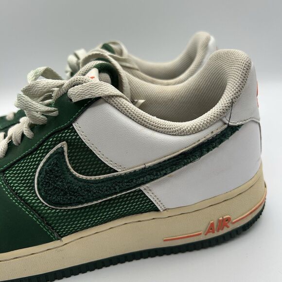 Nike Air Force 1 Low Men’s Size 10 Irish Miami Varsity Green Orange 488298-305 - Picture 3 of 16